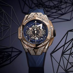 Hublot Sang Bleu Gold Diamond Blue.285185.45mm