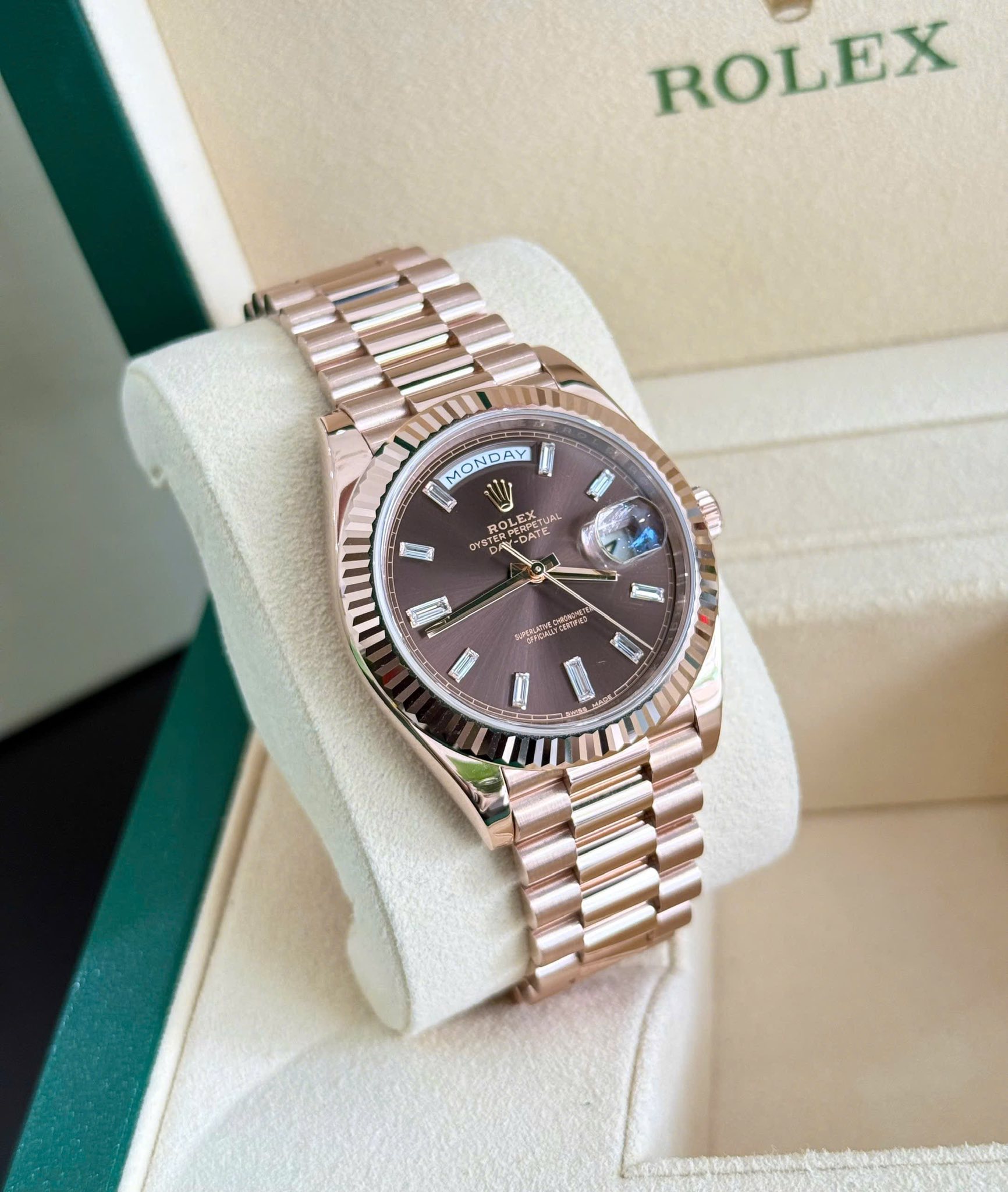 Rolex Day-Date 40 Chocolate.189855 - Ảnh 3