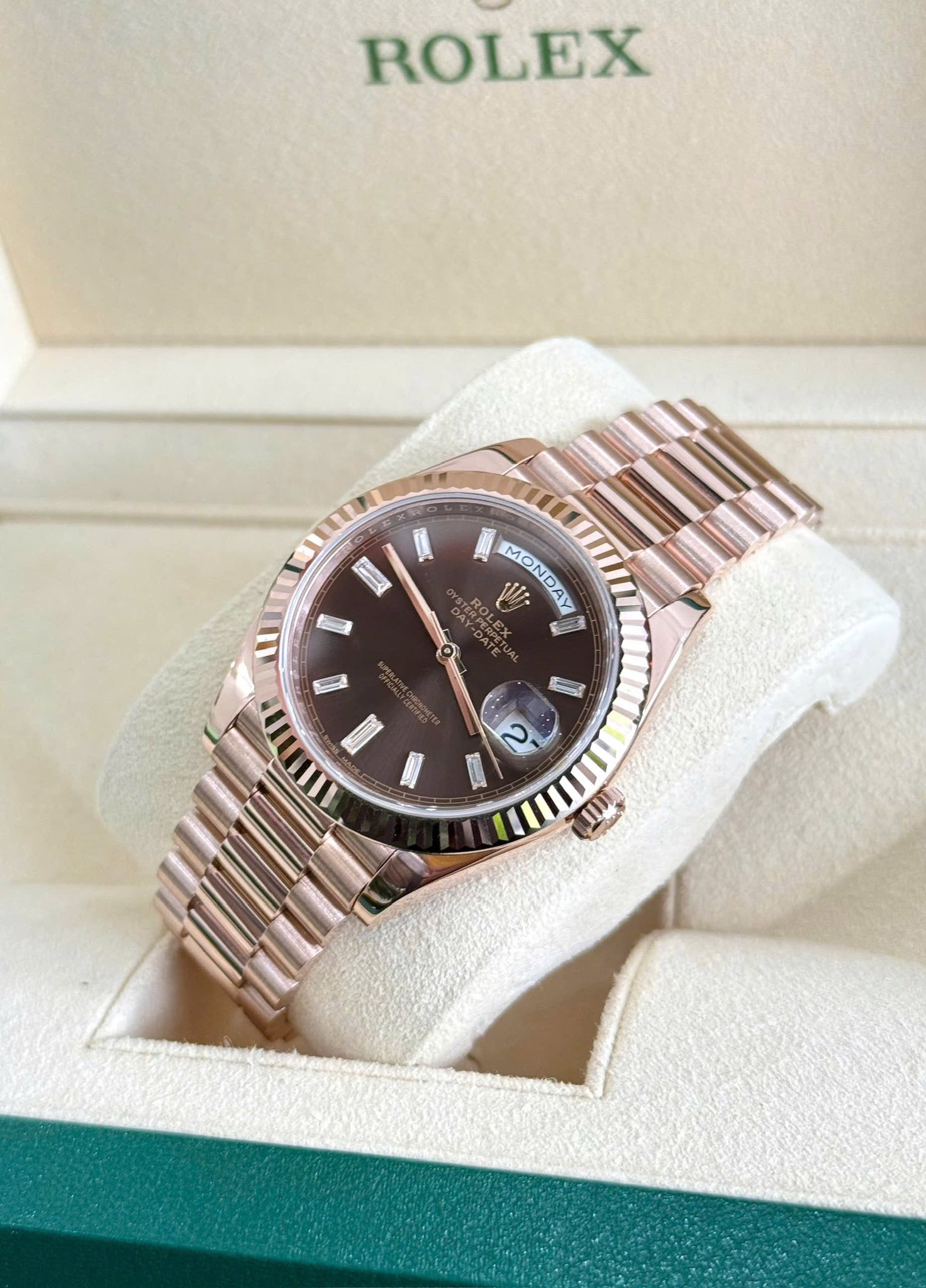 Rolex Day-Date 40 Chocolate.189855 - Ảnh 5