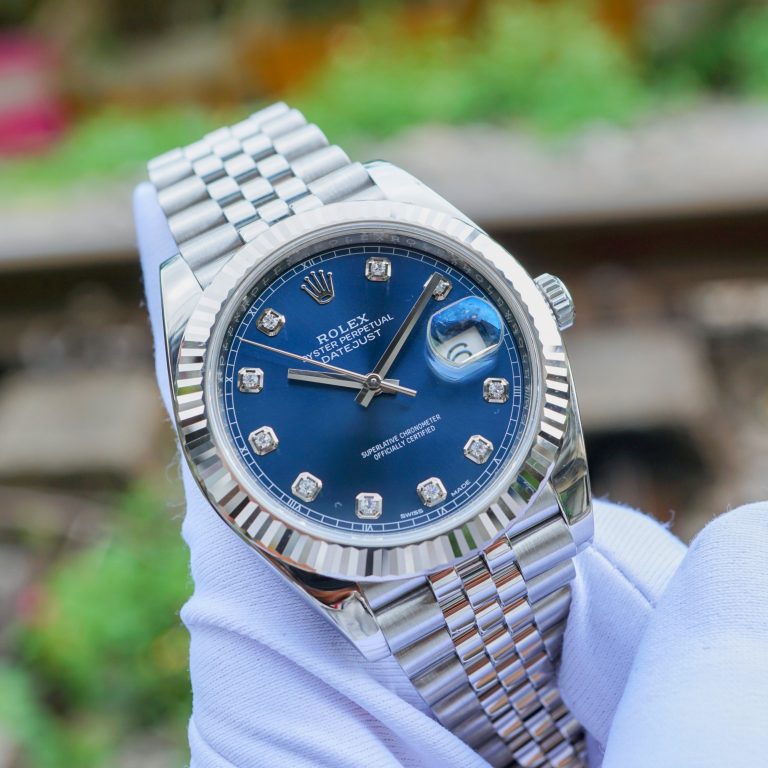 Rolex Datejust mặt xanh Cọc kim Cũ.126334 - Ảnh 3
