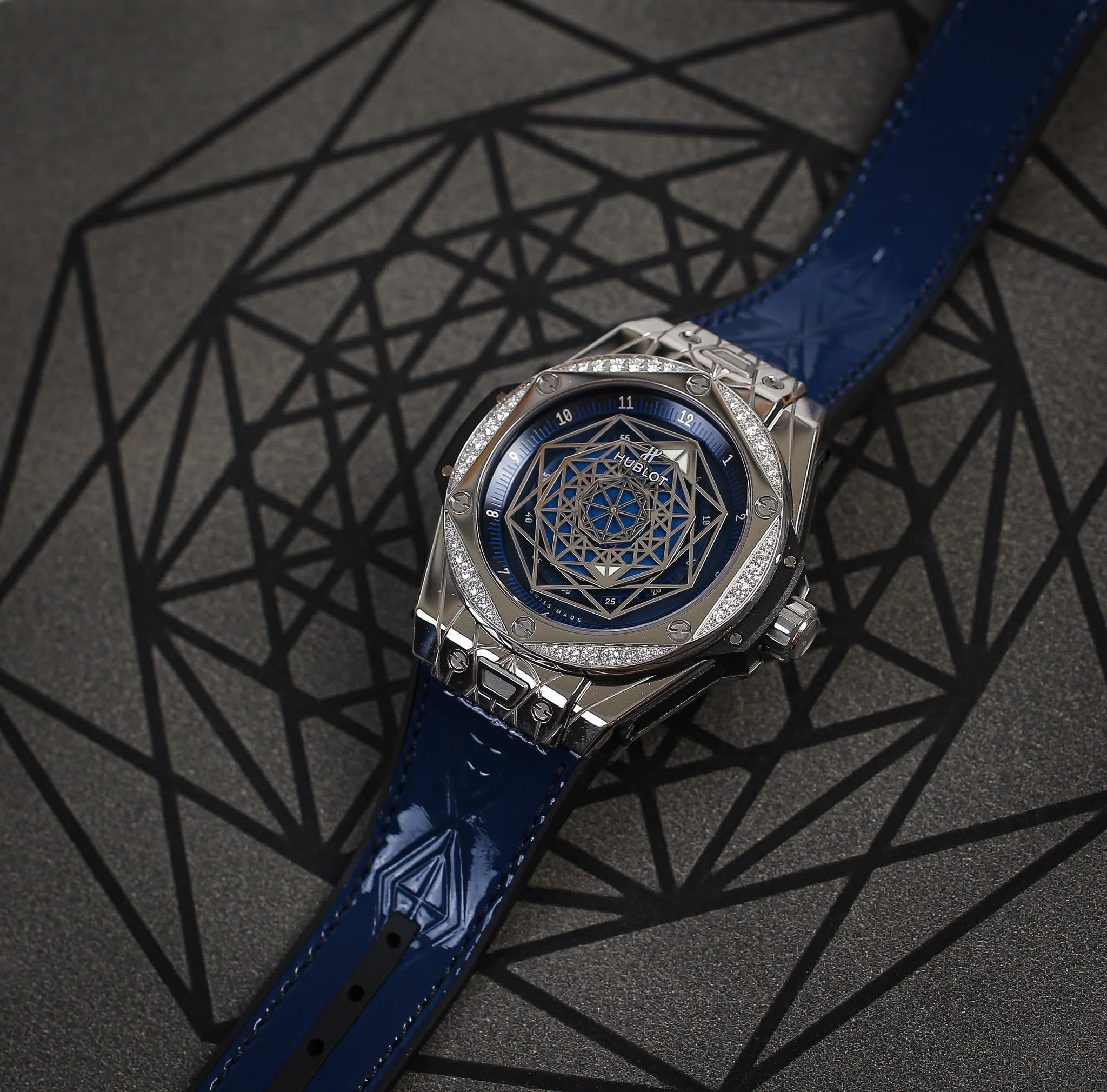 Hublot Big Bang One Click Sang Bleu Blue Diamonds.502504 - Ảnh 4