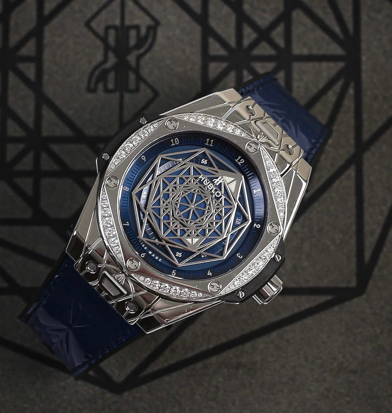 Hublot Big Bang One Click Sang Bleu Blue Diamonds.502504 - Ảnh 2