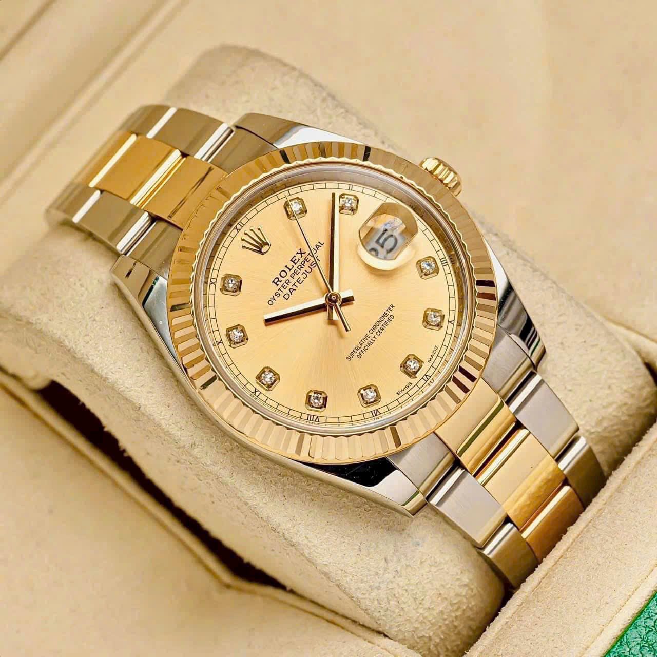 Rolex Datejust Demi Gold 18K.162588 - Ảnh 4