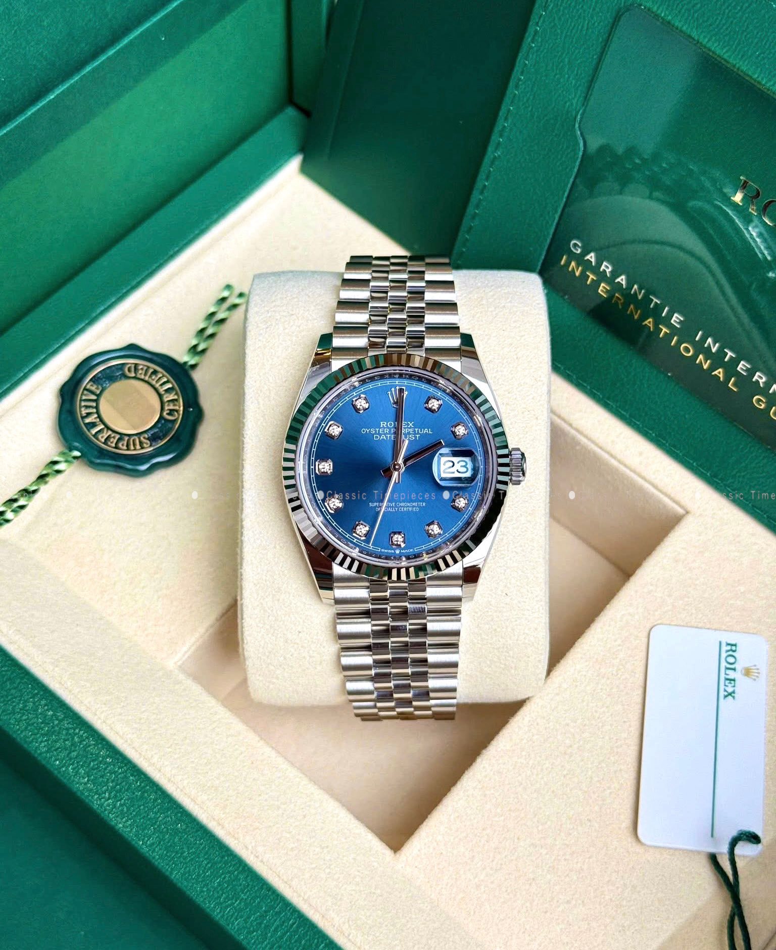 Rolex Datejust Xanh Kim.126760