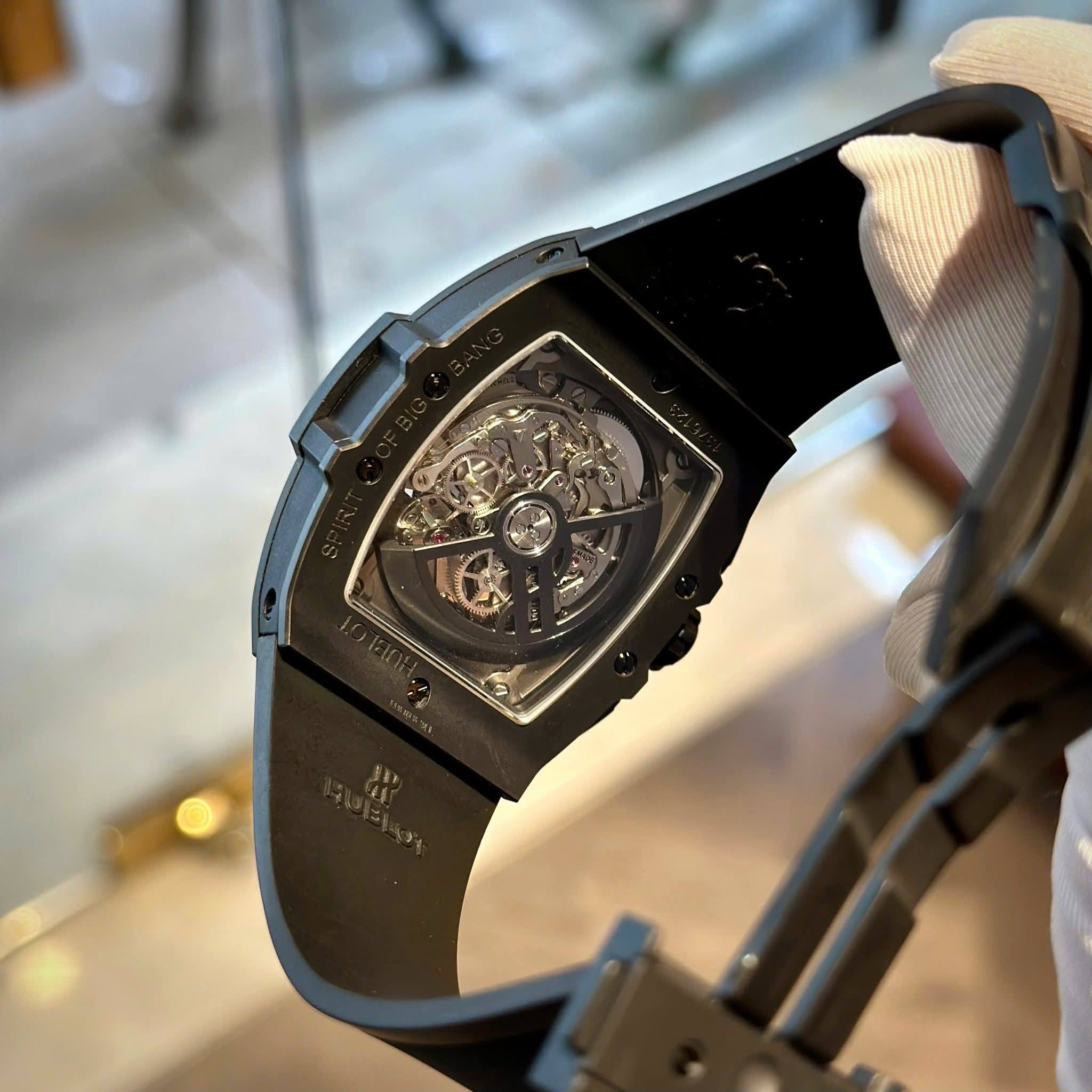 Hublot Spirit Of Big Bang Chronograph Ceramic All Black.686725 - Ảnh 5