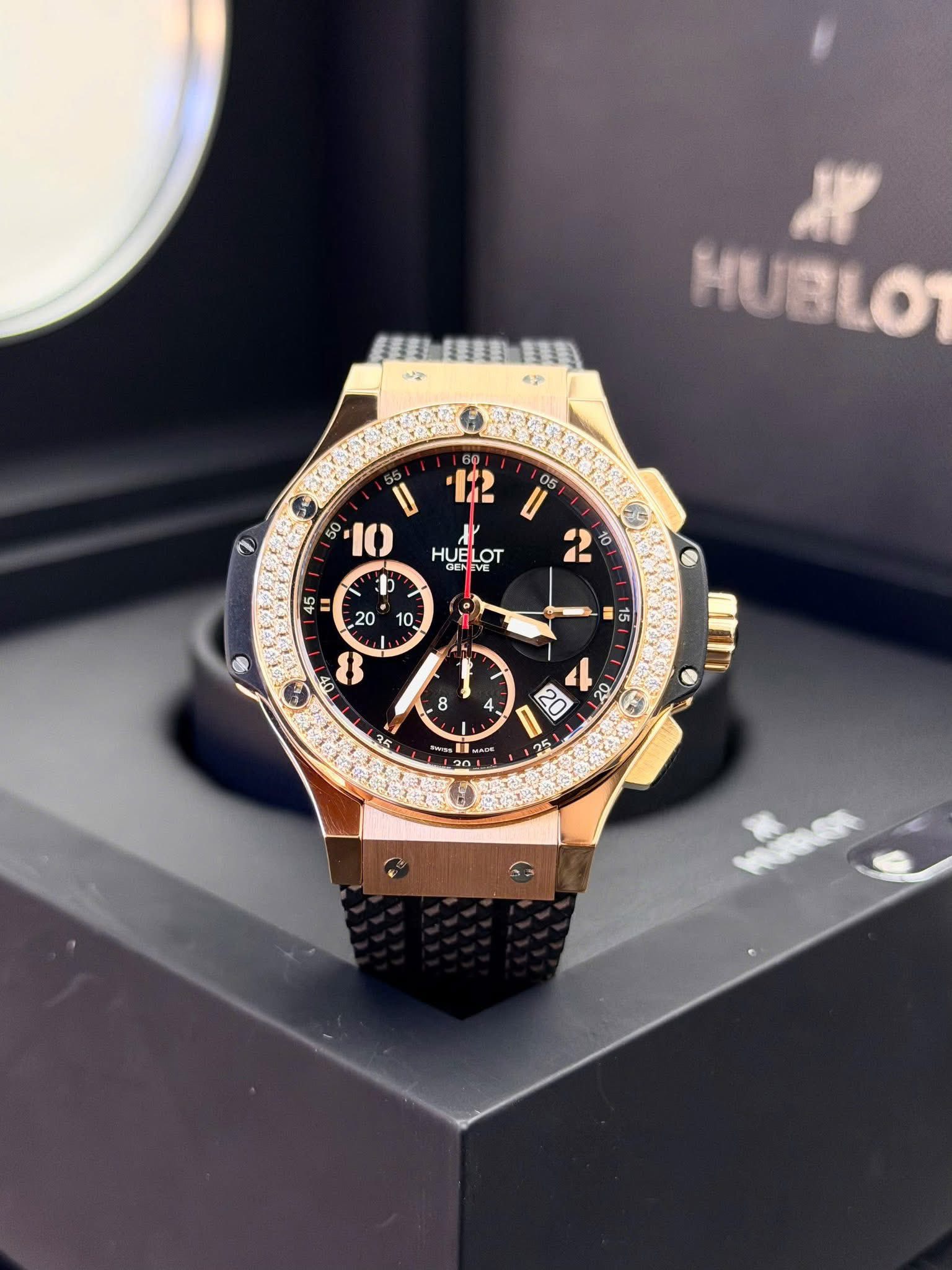 Hublot Big Bang Chronograph King Gold Bezel Diamond-406178