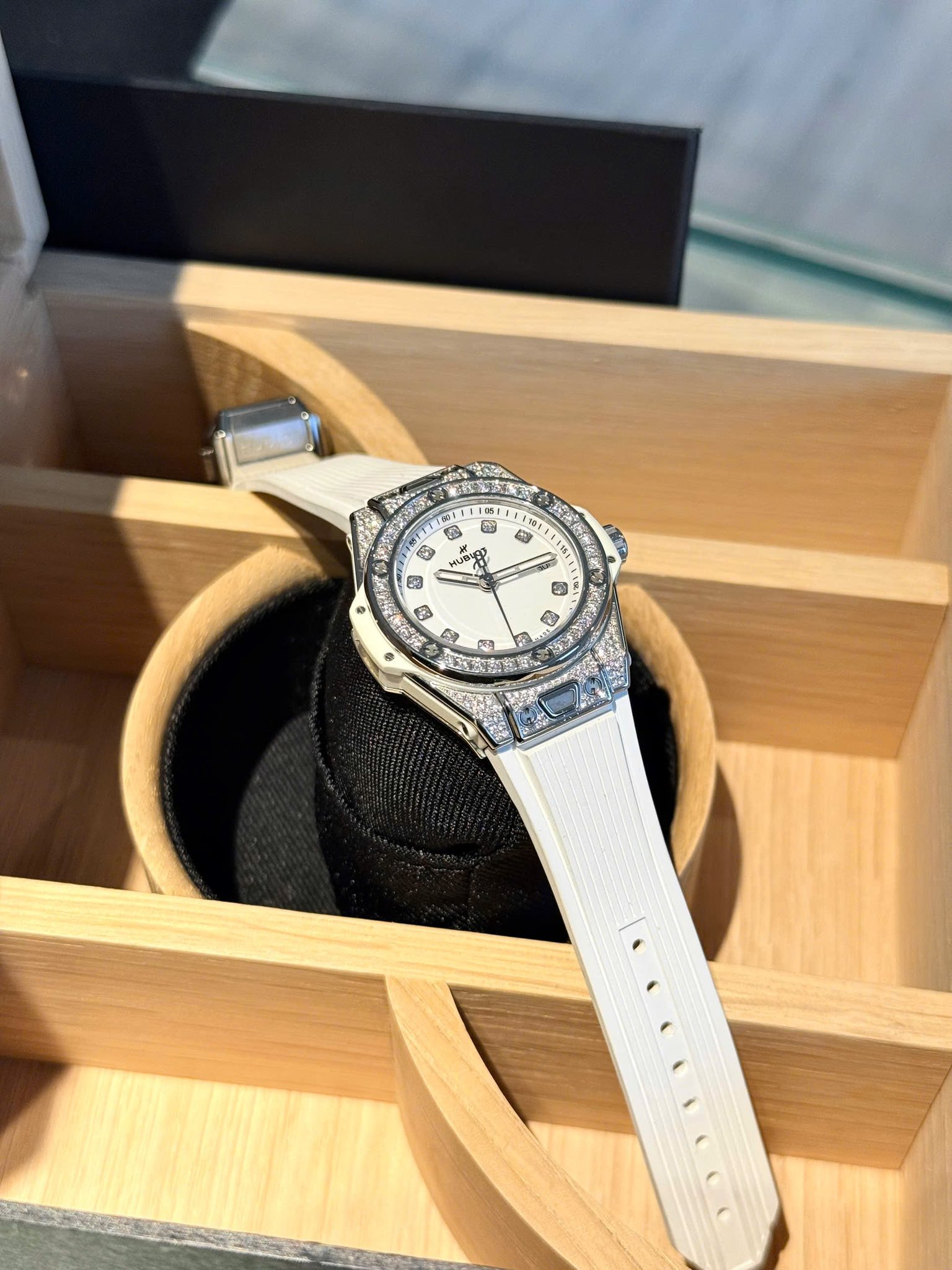 Hublot One Click Steel White Pavé Diamonds.292554.33mm - Ảnh 4