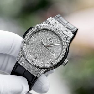 Hublot Classic Fusion Green Dial 42mm Full Kim Pavé,309703