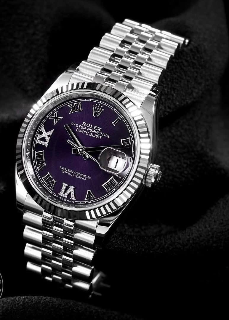 Rolex Datejust Steel Jubilee Purple Dial 36mm - Ảnh 4